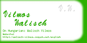 vilmos walisch business card